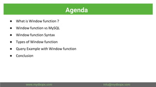 Window functions in MySQL 8.0 | PDF | Databases | Computer Software and ...
