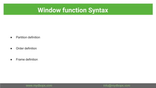 Window functions in MySQL 8.0 | PDF