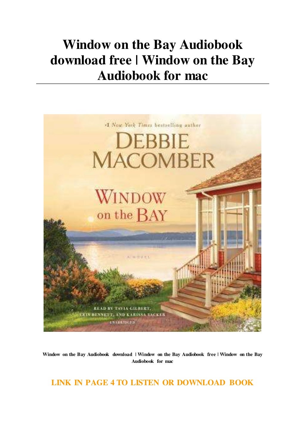 Window on the Bay Audiobook download free Window on the Bay Audiobo…