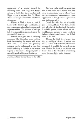 Reviews - Window on Travel 2012