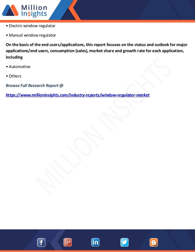 Window Regulator Market Share, Strategic Expansions, Mergers