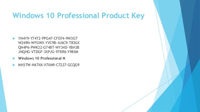 free windows 10 pro n product key