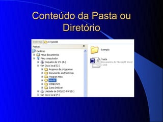 Conteúdo da Pasta ou
      Diretório
 