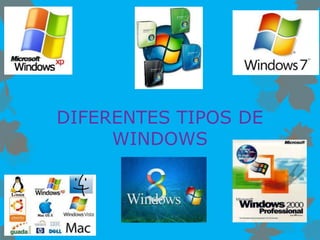 DIFERENTES TIPOS DE
     WINDOWS
 