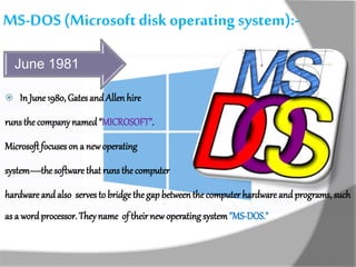 Mdos Operating System Windows | PPTX