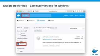Explore Docker Hub – Community Images for Windows
 