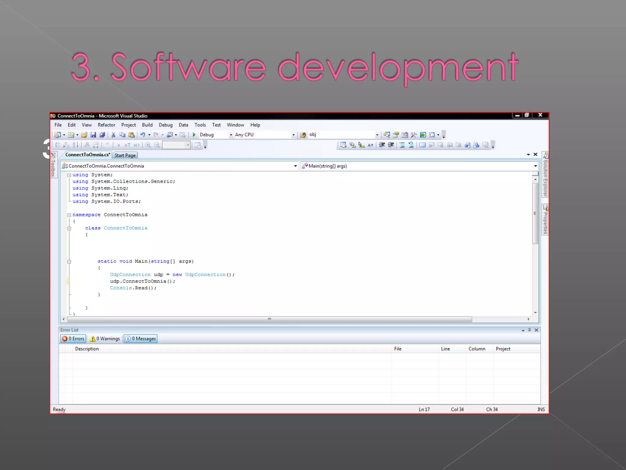 3.2 IDE and Tools
 