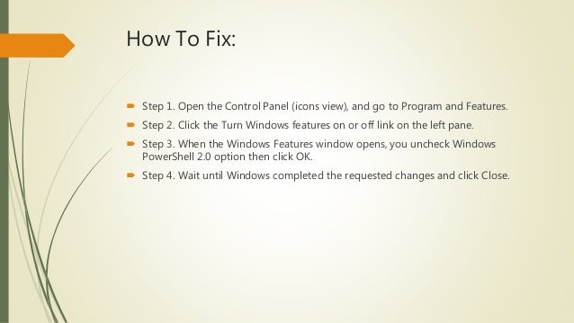 Windows Power Shell Stopped Working Windows Power Shell Stopped Working