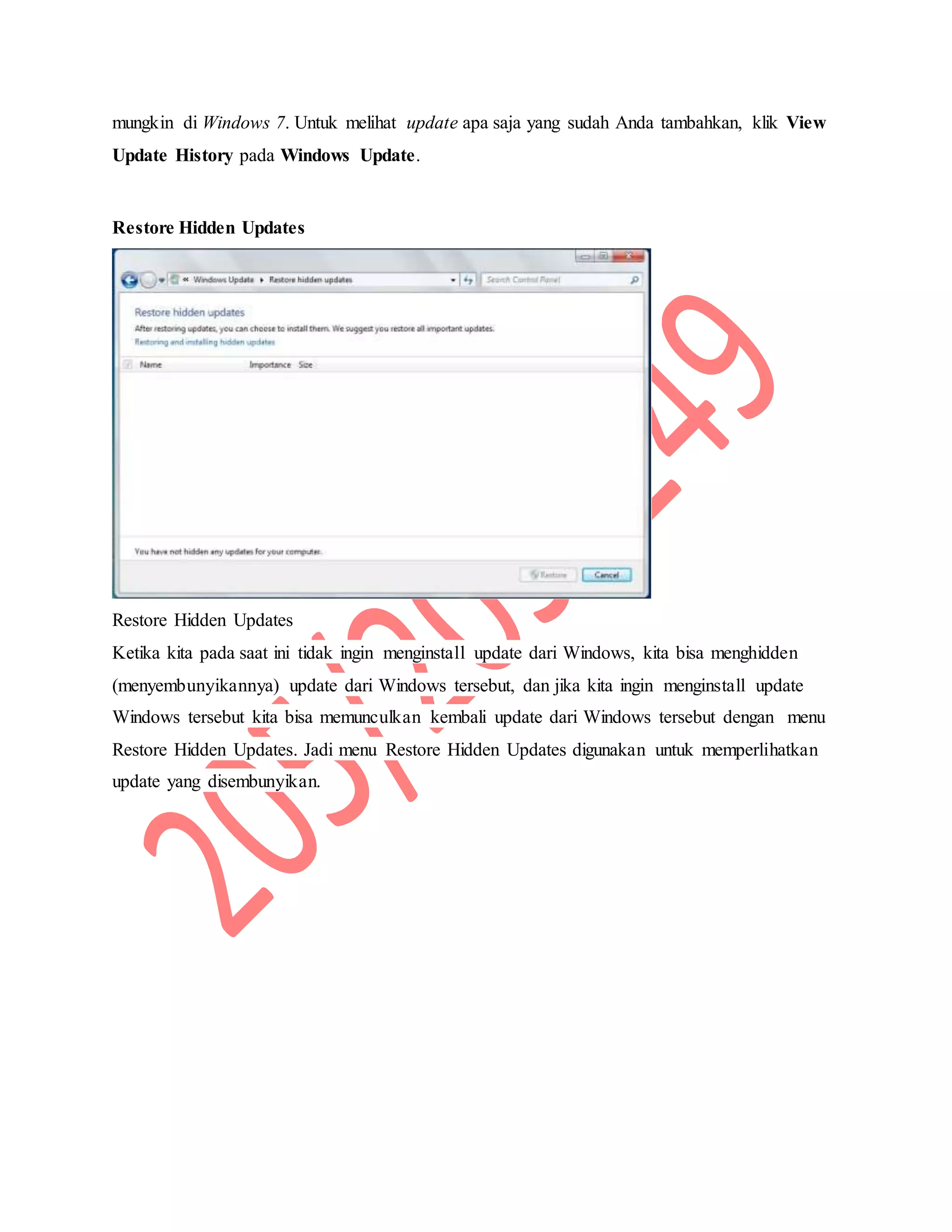 Windows update | PDF