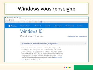 Windows vous renseigne
 
