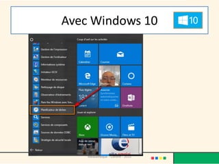 Avec Windows 10
Médiathèque - Lorient - 2015
 