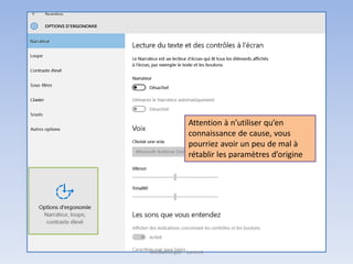 Médiathèque - Lorient
Attention à n’utiliser qu’en
connaissance de cause, vous
pourriez avoir un peu de mal à
rétablir les paramètres d’origine
 