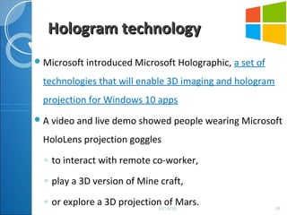 Windows Holygram Windows 10 | PPT