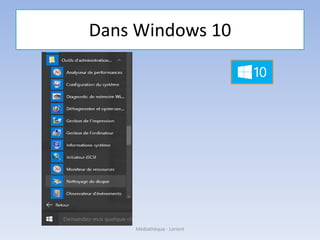 Dans Windows 10
Médiathèque - Lorient
 
