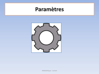 Paramètres
Médiathèque - Lorient
 