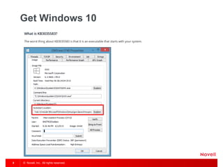 © Novell, Inc. All rights reserved.9
Get Windows 10
 