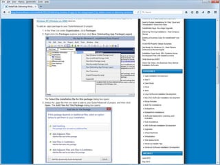 © Novell, Inc. All rights reserved.91
Windows Store app and AdminStudio
 