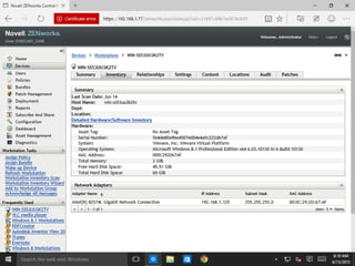 © Novell, Inc. All rights reserved.97
Windows Store apps and software
inventory
 