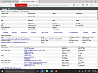 © Novell, Inc. All rights reserved.98
Windows Store apps and software
inventory
 