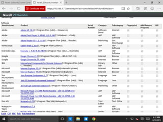 © Novell, Inc. All rights reserved.99
Windows Store apps and software
inventory
 