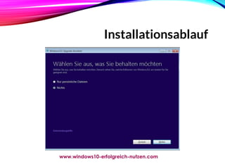 Installationsablauf
www.windows10-erfolgreich-nutzen.com
 