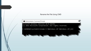 Rename the File Using CMD
 