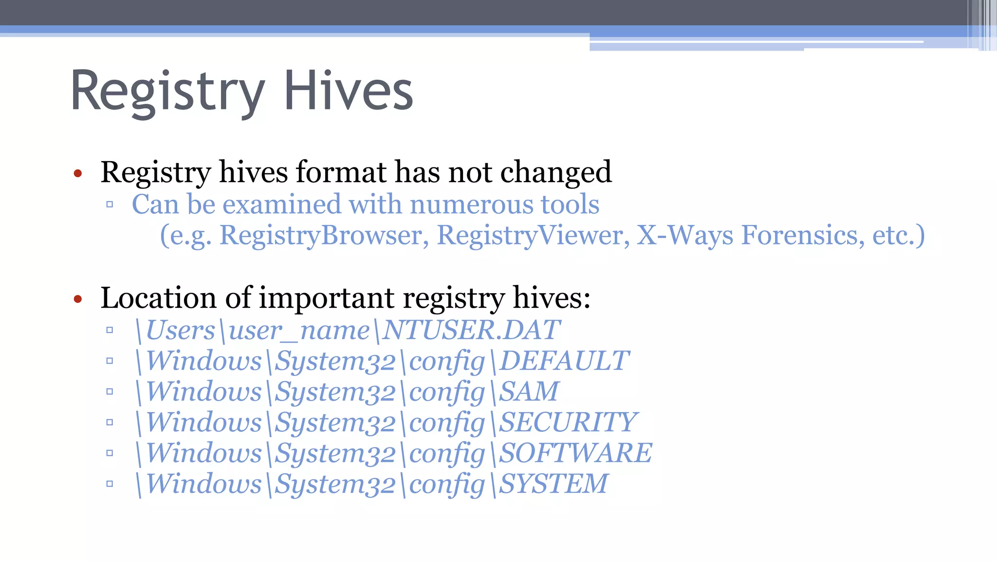 Windows Forensics Examples Windows 10 Forensics: OS Evidentiary Artefacts | PPTX