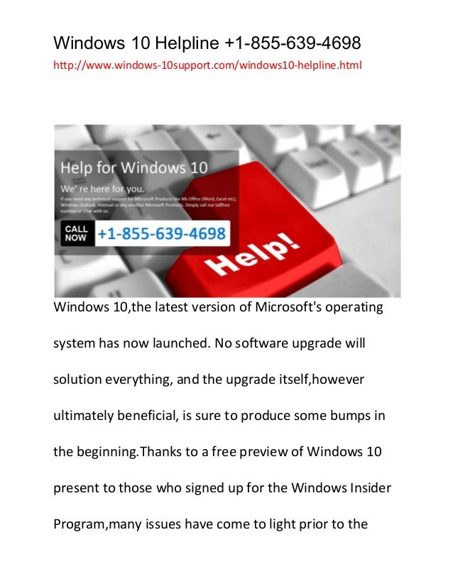 Windows 10 Helpline +18556394698