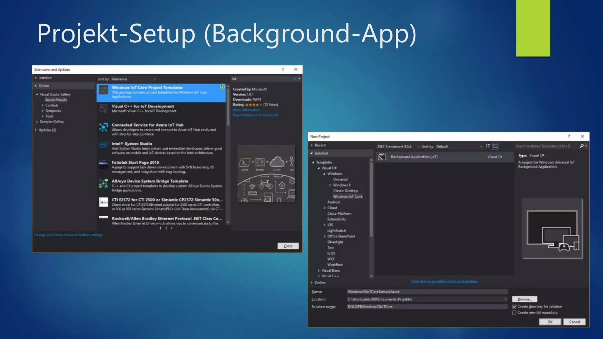 Projekt-Setup (Background-App)
 