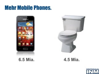 Mehr Mobile Phones.
6.5 Mia. 4.5 Mia.
 
