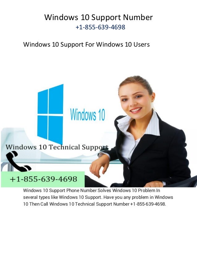 Windows 10 support phone number +1 8556394698
