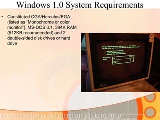 Windows 1.0 The Beginning Of A New Era | PPTX