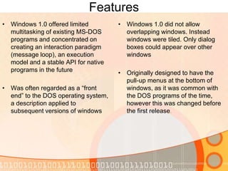 Windows 1.0 The Beginning Of A New Era | PPTX