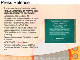 Windows 1.0 The Beginning Of A New Era | PPTX