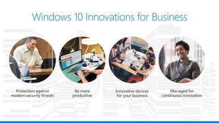 Innovative devices
for your business
Protection against
modern security threats
Managed for
continuous innovation
Be more
productive
 