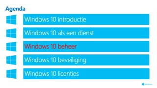 Agenda
Windows 10 beheer
 