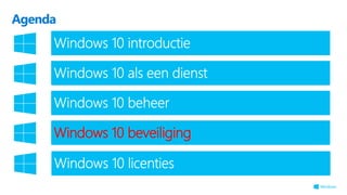 Agenda
Windows 10 beveiliging
 