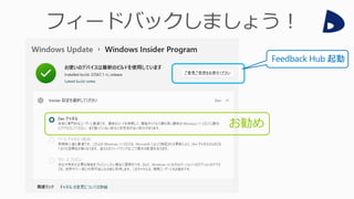 Feedback Hub 起動
お勧め
 