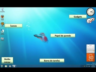 GadgetsÍconesPapel de paredeBotão iniciarBarra de tarefas