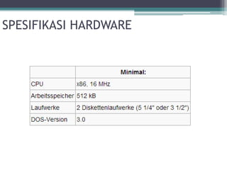 SPESIFIKASI HARDWARE 
 