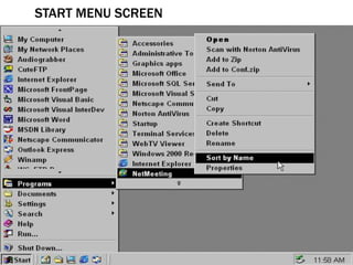 START MENU SCREEN 
 