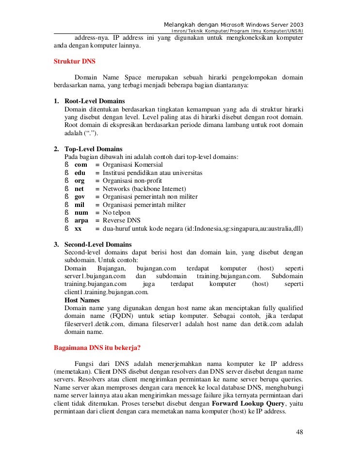 Melangkah dengan Microsoft Windows Server 2003