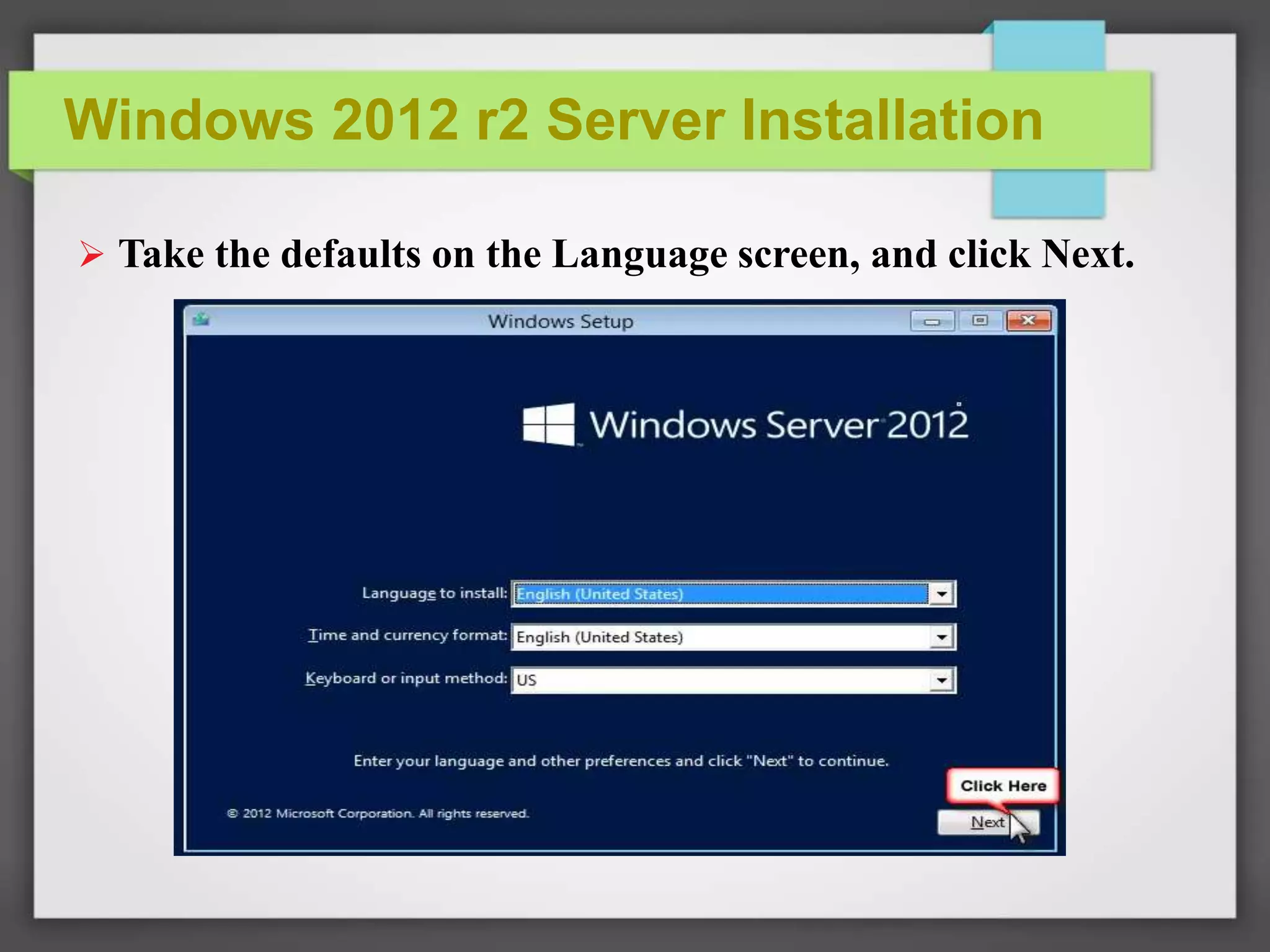 Windows Server 2012 R2 Setup Windows 2012 r2 server installation | PPTX