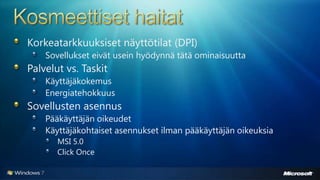 Windows 7 - uudet ominaisuudet