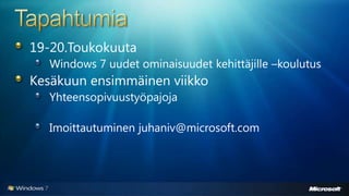 Windows 7 - uudet ominaisuudet