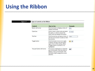XPXPXPUsing the Ribbon
19
 