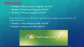 PRECIOS
•
•
•

•
•

 