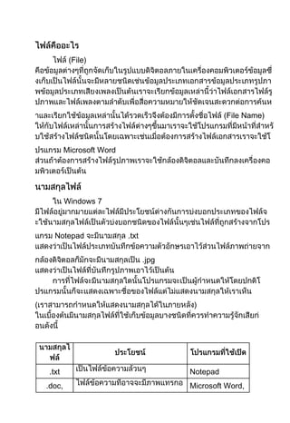 (File)

(File Name)

Microsoft Word

Windows 7

Notepad

.txt
.jpg

(

)

.txt
.doc,

Notepad
Microsoft Word,

 