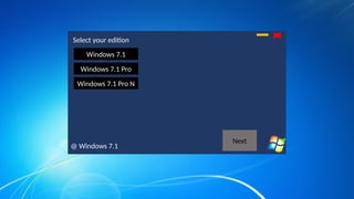 Windows 7.1 Installer Testing [Noting much] | PPTX