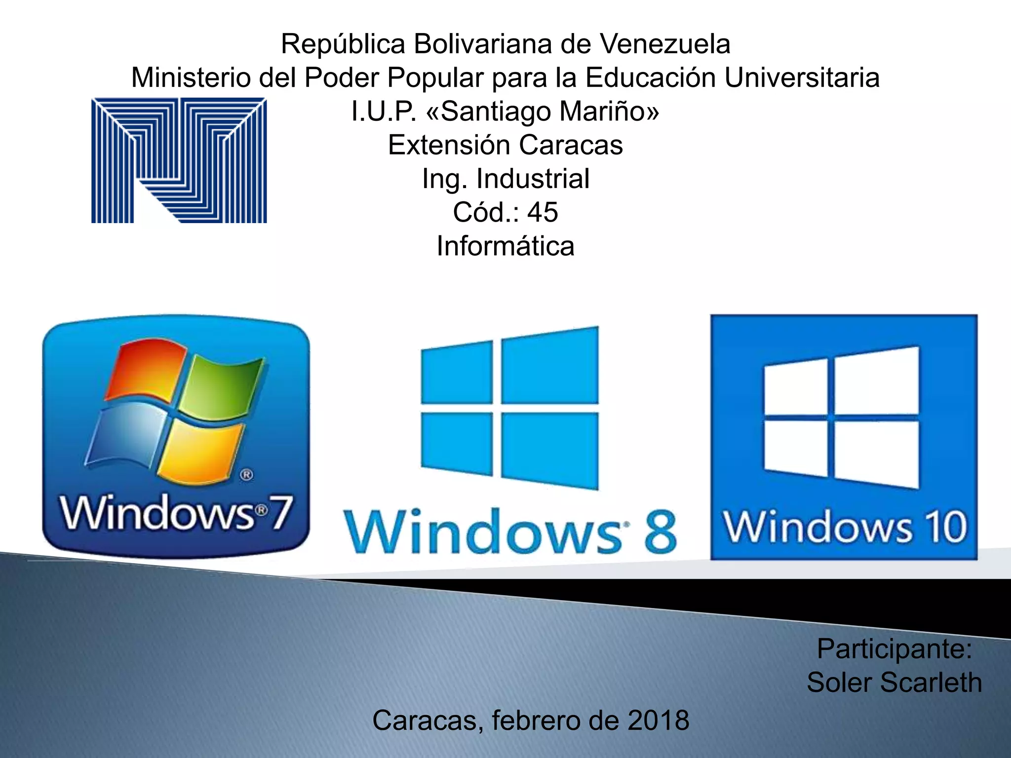 Windows 7, 8 y 10 | PPTX